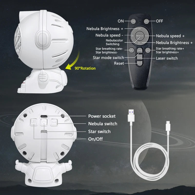 Starry Night Projection Light Astronaut