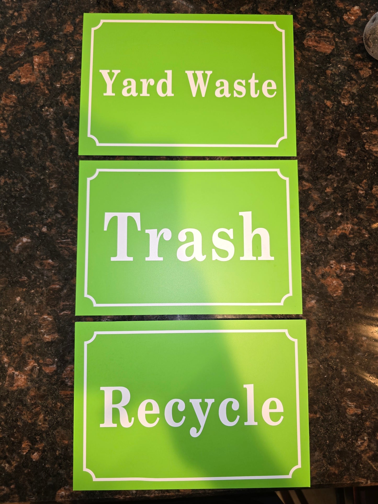 EZ Swap Waterproof Trash Signs